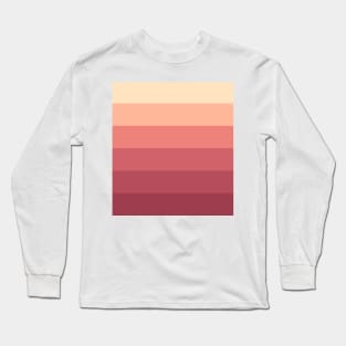 Stripes - Gradient - Dark to Light red and yellow summer sunset Long Sleeve T-Shirt